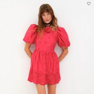 For Love & Lemons Azula Mini Dress Red sz M